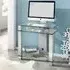 Paoli Glass Laptop Desk - Clear, Aluminium