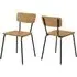 Paoli Oak Dining Chairs with Black Legs - Oak