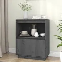 Paolo Pinewood Sideboard with 2 Doors - Grey, Pine