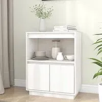 Paolo Pinewood Sideboard with 2 Doors - White, Pine