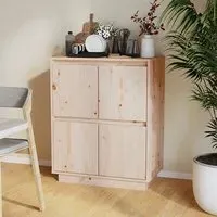 Paolo Pinewood Sideboard with 4 Doors - Natural, Pine