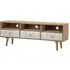 Papeka Wooden Sideboard with 2 Doors - Natural, Whitewash