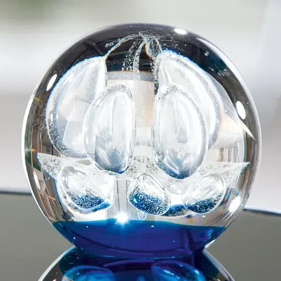 Paperweight Glass Ball Sculpture - Blue, Glass product