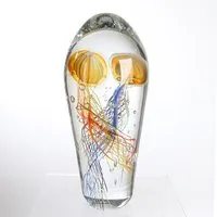 Paperweight Glass Medusa Design Sculpture - Gold alternate view