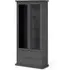 Parayo Display Cabinet with 2 Doors 2 Drawers - Grey, Wood