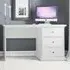 Parayo Laptop Desk with 3 Drawers - White, Wood