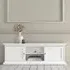 Parayo TV Stand with Sliding Doors - White, Wood