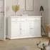 Parayo Wooden Sideboard with 3 Doors 3 Drawers - White