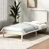 Parees Single Bed Frame - White, Pinewood