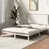 Parees Small Double Bed Frame - White, Pinewood