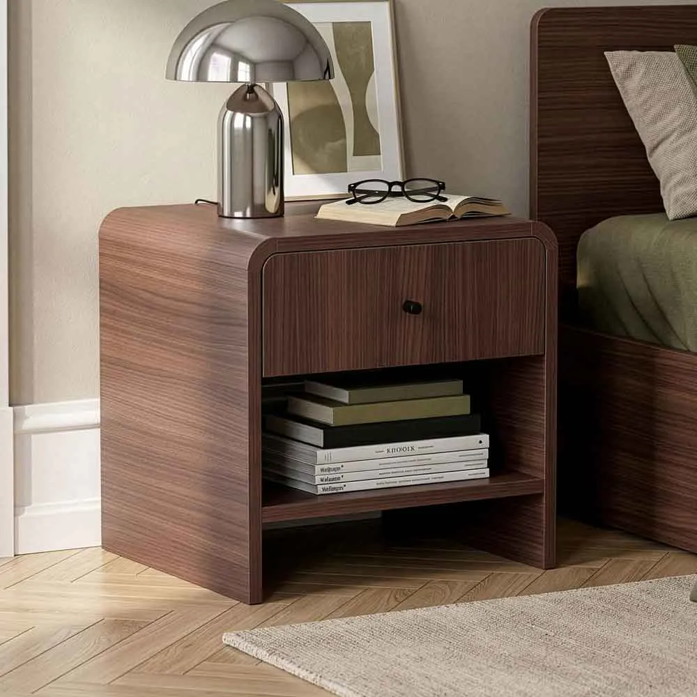 Parila Bedside Cabinet with 1 Drawer - Milano Walnut product