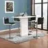 Parini Bar Table Set with 4 Copez Black White Stools - White Gloss