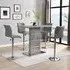 Parini Bar Table Set with 4 Ripple Stools - Concrete Effect