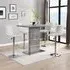 Parini Bar Table Set with 4 Ripple Stools - Concrete Effect
