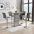 Parini Bar Table Set with 4 Ritz Stools - Concrete Effect