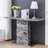 Parini Console Table - Marble Effect, High Gloss