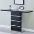 Parini Console Table with Glass Top - Black, High Gloss