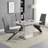 Parini Extendable Dining Set with 4 Demi Chairs - Grey