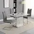 Parini Extendable Dining Set with 4 Petra Chairs - Grey