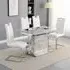 Parini Extendable Dining Set with 4 Petra Chairs - White
