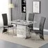 Parini Extendable Dining Set with 4 Ravenna Chairs - Grey