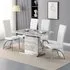 Parini Extendable Dining Set with 4 Ravenna Chairs - White