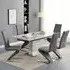 Parini Extendable Dining Set with 6 Demi Chairs - Grey