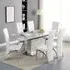 Parini Extendable Dining Set with 6 Ravenna Chairs - White