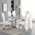Parini Extendable Dining Set with 6 Ravenna Chairs - White