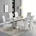 Parini Extendable Dining Set with 6 Vesta Chairs - White
