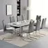 Parini Extendable Dining Set with 8 Petra Chairs - Grey