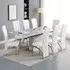 Parini Extendable Dining Set with 8 Ravenna Chairs - White