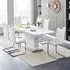 Parini Extendable Dining Table Set with 4 Petra Chairs - White