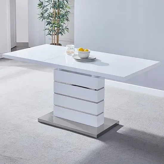 Parini Extendable Dining Table - White