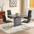 Parini Extendable Dining Table with 4 Paris Chairs - Grey