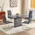 Parini Extendable Dining Table with 4 Paris Chairs - Grey