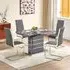 Parini Extendable Dining Table with 4 Symphony Chairs - Grey