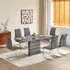 Parini Extendable Dining Table with 6 Paris Chairs - Grey