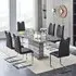 Parini Large Extendable Dining Table with 6 Petra Chairs - Black