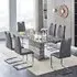 Parini Large Extendable Dining Table with 6 Petra Chairs - Grey
