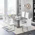 Parini Large Extendable Dining Table with 6 Petra Chairs - White