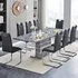 Parini Large Extendable Dining Table with 8 Petra Chairs - Black