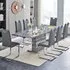 Parini Large Extendable Dining Table with 8 Petra Chairs - Grey