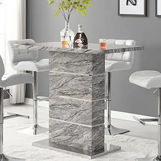 Parini Rectangular Bar Table - Marble Effect image