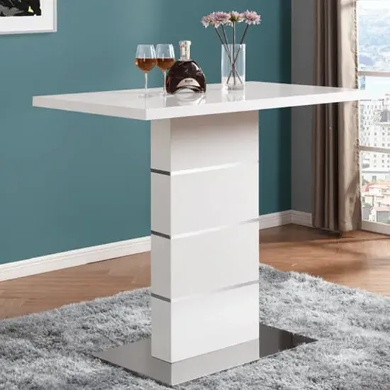 Parini Rectangular Bar Table - White