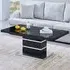 Parini Rectangular Coffee Table with Glass Top - Black