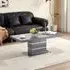 Parini Rectangular Coffee Table with Glass Top - Grey