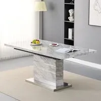 Parini Small Extendable Dining Table - Magnesia Marble Effect