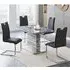 Parini Small Extendable Dining Table with 4 Petra Chairs - Black