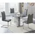 Parini Small Extendable Dining Table with 4 Petra Chairs - Grey